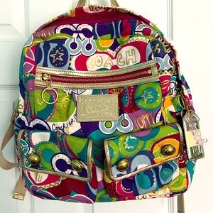 Coach Poppy Pop C Multicolor Limited Edition Glam Backpack